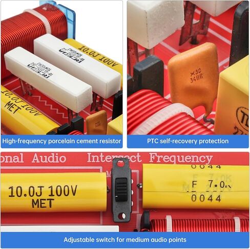 3 Way Crossover for Speaker, 250W 4-8 Ω Treble Alto Bass 3 Way HiFi Home Speakers Audio Frequency Divider, HiFi Speaker Crossover in Saudi Arabia