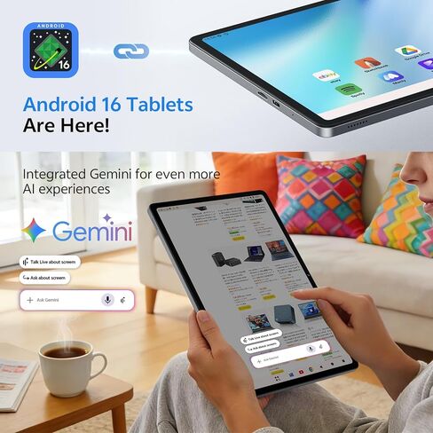 تابلت 11 بوصة، تابلت Android 16 مع معالج ثماني النواة، ذاكرة وصول عشوائي 20 جيجابايت، ذاكرة تخزين داخلية 128 جيجابايت، 1 تيرابايت قابلة للتوسيع، شاشة لمس IPS 1280 × 800، نظام تحديد المواقع العالمي (GPS)، بطارية 8H، واي فاي 6، BT 5.2، كاميرا مزدوجة 8 ميجاب in Saudi Arabia