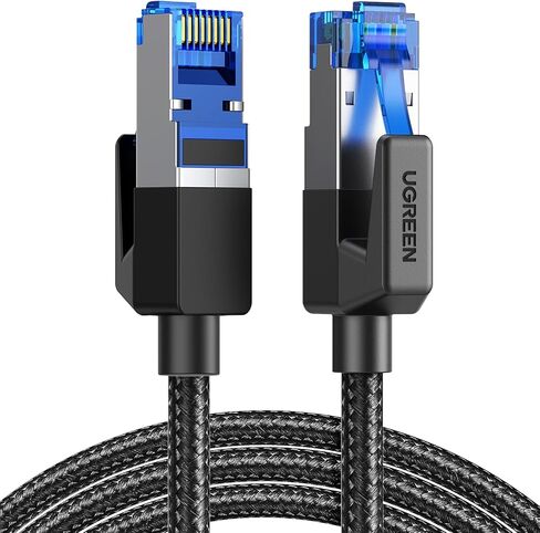 UGREEN NASync DXP2800 2-Bay Desktop NAS، وحدة تخزين متصلة بالشبكة (بدون قرص) حزمة Cat 8 Ethernet Cable 3FT، كابلات شبكة LAN مضفرة عالية السرعة 40 جيجابت في الثانية 2000 ميجا هرتز Cat8 RJ45 LAN in Saudi Arabia