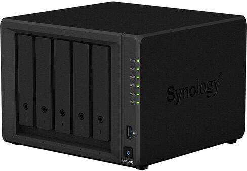 Synology DiskStation DS1520+ NAS Server مع وحدة المعالجة المركزية Celeron 2.0 جيجا هرتز، ذاكرة 8 جيجا بايت، تخزين 80 تيرابايت HDD، 1 تيرابايت M.2 NVMe SSD، 4 منافذ LAN 1 جيجابت، نظام تشغيل DSM in Saudi Arabia