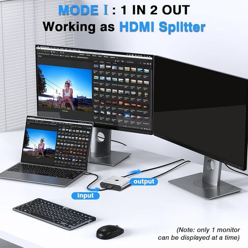 HDMI Switch Splitter 8K/16K, 2 in 1 Out HDMI Selector 4K@120HZ/240Hz 16K@30Hz/8K@60Hz Support DTS VRR HDR10+ Dolby, 48Gbps for Switch, PS5/4, Xbox, Roku, Firestick, TV etc. in Saudi Arabia