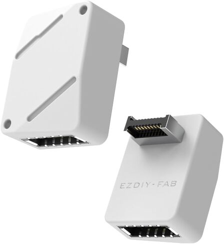 محول EZDIY-FAB USB 3.2 Gen 2 Type-E 90 درجة على شكل حرف L، محول رأس USB-C للوحة الأمامية، من النوع E ذكر إلى أنثى، يدعم USB 3.2 Gen 2 (10 جيجابت في الثانية) والجيل 2x2 (20 جيجابت في الثانية) أسود-STD in Saudi Arabia