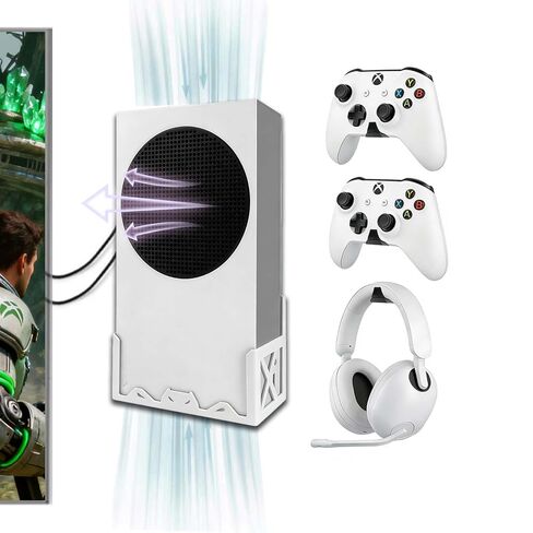 مجموعة أدوات التثبيت على الحائط من GETYEA لأجهزة Xbox Series S، يتضمن التثبيت الفولاذي 3 حوامل وحدة تحكم قابلة للفصل وحامل سماعة الرأس (ليس لجهاز Xbox ONE S) in Kuwait
