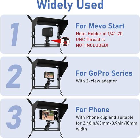 حامل سياج للهاتف من BlumWay مع ظل، طقم تركيب مغير الألعاب مع حقيبة تخزين لهاتف iPhone Samsung Go Pro وكاميرات الحركة الأخرى in Kuwait