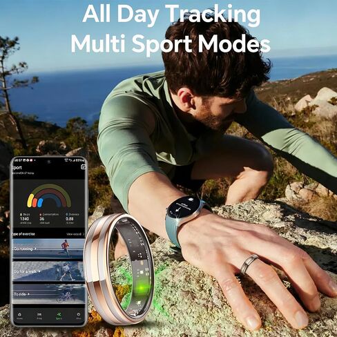 Smart Ring Ultra Narrow Heart Rate Monitor Slim Comfortable Sleep Ring Health Fitness Tracker Pedometer Step Counter Calories Waterproof Ladies Smart Rings for Women Men Anillo Inteligente in Saudi Arabia
