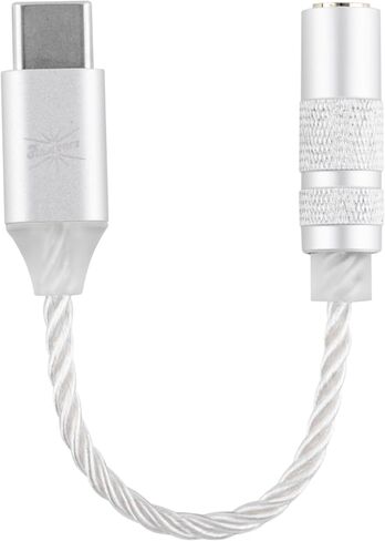 Linsoul Kiwi Ears AD1 Type-C to 3.5mm Female Headphone DAC Adapter Cable, USB C to Aux IEM Dongle with KT02H20 Chip, High Res 32bit/384kHz, CTIA-Standard for iOS/Android/Windows Smartphones (Black) in Saudi Arabia