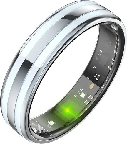 Smart Ring Ultra Narrow Heart Rate Monitor Slim Comfortable Sleep Ring Health Fitness Tracker Pedometer Step Counter Calories Waterproof Ladies Smart Rings for Women Men Anillo Inteligente in Saudi Arabia