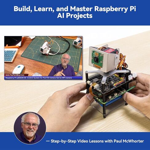 مجموعة SunFounder AI Fusion Lab لـ Raspberry Pi 5/4/3B+/Zero 2w، Multi-LLMs ChatGPT/Gemini/Grok، OpenCV وMediaPipe، Python، دورات فيديو للمهندسين المبتدئين in Saudi Arabia