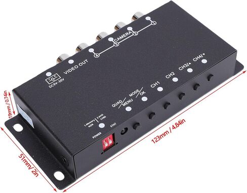 4 Channel Video Splitter, 1080P HD AHD CVBS CCTV Security Camera Multiplexer with 4 Inputs 1 Output N P Dual System, for RV Truck Bus Trailer Real Time Monitoring in Saudi Arabia
