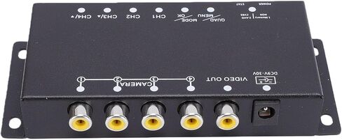 CHICIRIS 4 Channel Video Splitter, 1080P HD AHD CVBS Quad Multiplexer with 4 Inputs 1 Output, Supports N P Dual System Mirror Image Remote Control, for RV Truck Bus Trailer CCTV Security in Saudi Arabia
