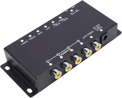 CHICIRIS 4 Channel Video Splitter, 1080P HD AHD CVBS Quad Multiplexer with 4 Inputs 1 Output, Supports N P Dual System Mirror Image Remote Control, for RV Truck Bus Trailer CCTV Security in Saudi Arabia
