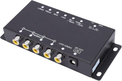 CHICIRIS 4 Channel Video Splitter, 1080P HD AHD CVBS Quad Multiplexer with 4 Inputs 1 Output, Supports N P Dual System Mirror Image Remote Control, for RV Truck Bus Trailer CCTV Security in Saudi Arabia