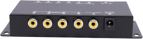 CHICIRIS 4 Channel Video Splitter, 1080P HD AHD CVBS Quad Multiplexer with 4 Inputs 1 Output, Supports N P Dual System Mirror Image Remote Control, for RV Truck Bus Trailer CCTV Security in Saudi Arabia