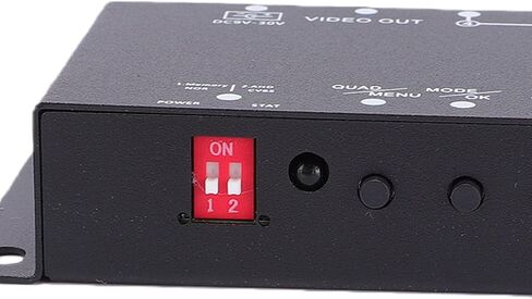 CHICIRIS 4 Channel Video Splitter, 1080P HD AHD CVBS Quad Multiplexer with 4 Inputs 1 Output, Supports N P Dual System Mirror Image Remote Control, for RV Truck Bus Trailer CCTV Security in Saudi Arabia