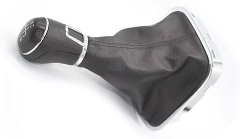 5 Speed Gear Shift Knob Lever And Boot Gaiter Black Leather Set Compatible With 5 6 V VI 2013-2021 in Saudi Arabia
