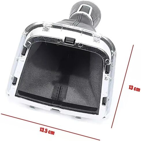 5 Speed Gear Shift Knob Lever And Boot Gaiter Black Leather Set Compatible With 5 6 V VI 2013-2021 in Saudi Arabia
