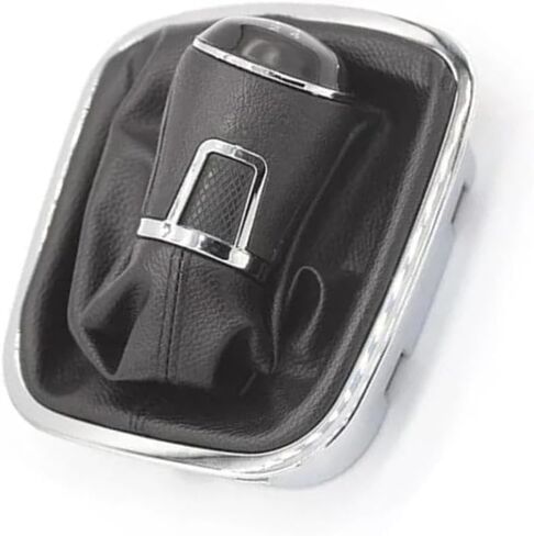 5 Speed Gear Shift Knob Lever And Boot Gaiter Black Leather Set Compatible With 5 6 V VI 2013-2021 in Saudi Arabia