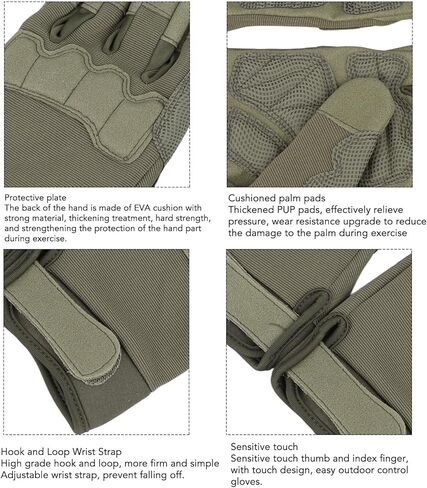 SUNGOOYUE Climbing Gloves, Sensitive Touch Adjustable Thickened Nylon EVA Antislip Padded Palm Gloves, with Touch Design for Outdoor Riding Climbing Jungle Exploration Sports Prot in Saudi Arabia