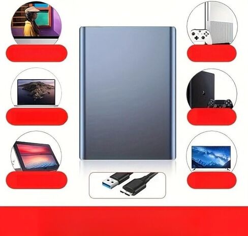 Portable External SSD, Ultra Slim High Speed Solid State Drive, Large Capacity 500GB in Saudi Arabia