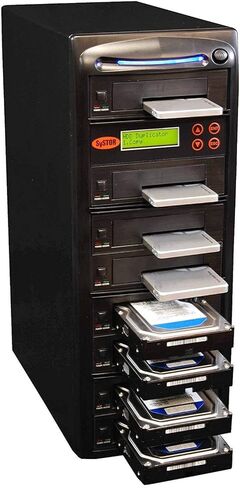 ناسخ محرك الأقراص الصلبة Systor 1:1 HDD/SSD - 36 جيجابايت/الدقيقة - ناسخة مستقلة وممحاة/مطهر لأقراص SATA 3.5 المتعددة ومحركات الأقراص الصلبة 2.5 - سرعات نسخ تصل إلى 600 ميجابايت/ثانية (SYS601DP) in Kuwait