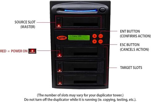 ناسخ محرك الأقراص الصلبة Systor 1:1 HDD/SSD - 36 جيجابايت/الدقيقة - ناسخة مستقلة وممحاة/مطهر لأقراص SATA 3.5 المتعددة ومحركات الأقراص الصلبة 2.5 - سرعات نسخ تصل إلى 600 ميجابايت/ثانية (SYS601DP) in Kuwait