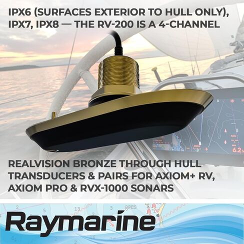 FLIR - RAYMARINE T70318 M RV-212 Thru Hull TRNSD, Black, 10" in Saudi Arabia