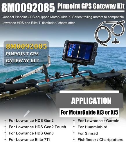 8M0092085 Xi Series Pinpoint GPS Gateway Kit for MotorGuide Xi3 and Xi5 Trolling Motors Connect to Lowrance Sonar GPS Integration with NMEA 2000 T-Connector in Saudi Arabia