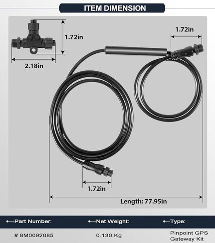 8M0092085 Xi Series Pinpoint GPS Gateway Kit for MotorGuide Xi3 and Xi5 Trolling Motors Connect to Lowrance Sonar GPS Integration with NMEA 2000 T-Connector in Saudi Arabia