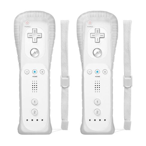 ADHJIE Wii Remote Controller, 2 Packs Wireless Controller Compatible with Wii/Wii U with Wrist Strap & Silicone Case, White in Saudi Arabia