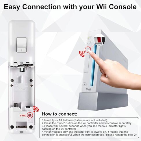 ADHJIE Wii Remote Controller, 2 Packs Wireless Controller Compatible with Wii/Wii U with Wrist Strap & Silicone Case, White in Saudi Arabia