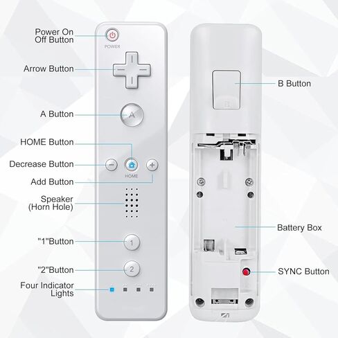 ADHJIE Wii Remote Controller, 2 Packs Wireless Controller Compatible with Wii/Wii U with Wrist Strap & Silicone Case, White in Saudi Arabia