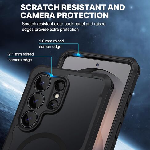 حافظة CENHUFO للخصوصية لهاتف Samsung Galaxy S26 Ultra، حافظة هاتف كاملة الجسم مع واقي شاشة للخصوصية من الزجاج المقوى 9H مدمج وواقي للكاميرا، غطاء مغناطيسي واقٍ مقاوم للصدمات - أسود in Kuwait