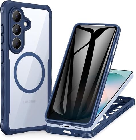 حافظة CENHUFO للخصوصية لهاتف Samsung Galaxy S26 Ultra، حافظة هاتف كاملة الجسم مع واقي شاشة للخصوصية من الزجاج المقوى 9H مدمج وواقي للكاميرا، غطاء مغناطيسي واقٍ مقاوم للصدمات - أسود in Kuwait