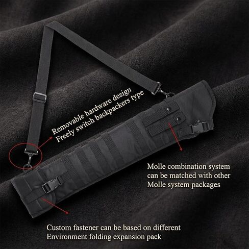 Professional Tactical Rifle Scabbard Shotgun Shoulder Bag - Open-Top Shotgun Holster for Hunting, Outdoor and Tactical Use, Durable Nylon Material with Adjustable Strap in Saudi Arabia
