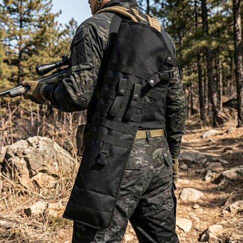 Professional Tactical Rifle Scabbard Shotgun Shoulder Bag - Open-Top Shotgun Holster for Hunting, Outdoor and Tactical Use, Durable Nylon Material with Adjustable Strap in Saudi Arabia