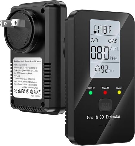 Steadfast to Haven 4-in-1 Detector with HD Screen, Home, Apartment, Hotel, Camping RV (Black) in Saudi Arabia