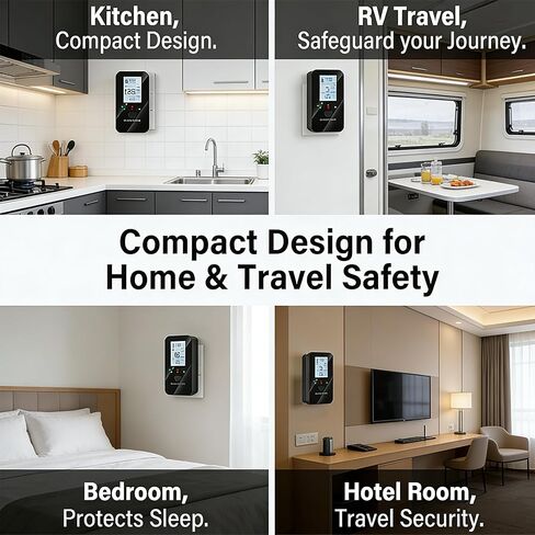 Steadfast to Haven 4-in-1 Detector with HD Screen, Home, Apartment, Hotel, Camping RV (Black) in Saudi Arabia