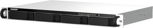 QNAP TS-464eU-8G-US 4 Bay High-Speed ​​1U Short Depth Rackmount NAS مع Dual-2.5GbE، وحدة المعالجة المركزية Intel Celeron، ذاكرة DDR4 سعة 8 جيجابايت واتصال شبكة 2.5GbE (2.5G/1G/100M) (بدون قرص) in Saudi Arabia