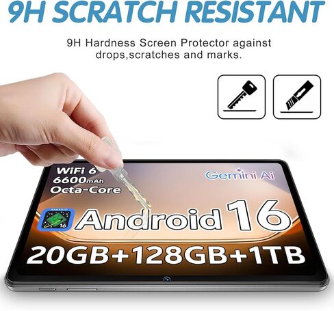 لـ SHARECLOUD 10.1 بوصة Android 16 واقي شاشة الكمبيوتر اللوحي، 10 بوصة Android 16 15 14 Tablet Film Glass 10"، صلابة 9H، مضاد للخدش، [9.25 بوصة × 6.06 بوصة، 235 مم × 154 مم]، عبوتان in Saudi Arabia