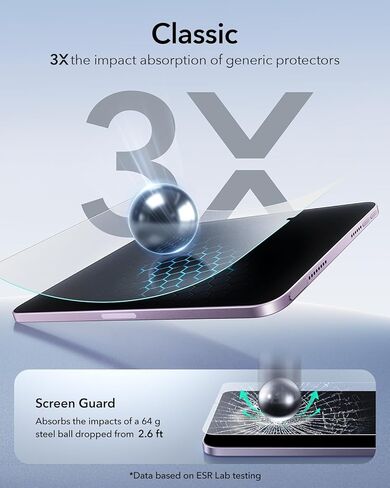 ESR 2 Pack Paper-Feel Screen Protector for iPad mini 7th Gen (A17 Pro, 2024) & 6th Gen (2021), 9H Matte Tempered Glass Film with Ultra Fit Tray, Write and Draw Like on Paper, Bubble-Free in Saudi Arabia