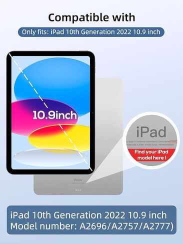 واقي شاشة مضاد للضوء الأزرق لجهاز iPad 11th A16 2025 [11 بوصة]، iPad 10th [10.9 بوصة] 2022,9H طبقة من الزجاج المقوى، مضاد للأشعة فوق البنفسجية، حماية للعين، حساس للمس، مضاد للخدش in Kuwait