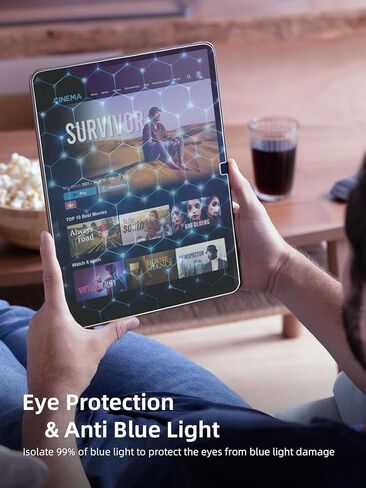 واقي شاشة مضاد للضوء الأزرق لجهاز iPad 11th A16 2025 [11 بوصة]، iPad 10th [10.9 بوصة] 2022,9H طبقة من الزجاج المقوى، مضاد للأشعة فوق البنفسجية، حماية للعين، حساس للمس، مضاد للخدش in Kuwait