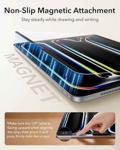 ESR Paper-Feel Magnetic Screen Protector for iPad Pro 11 Inch (M5/M4) 2025/2024, Write and Draw Like on Paper, Detachable and Reusable, Compatible with Tempered Film, Matte Finish in Saudi Arabia