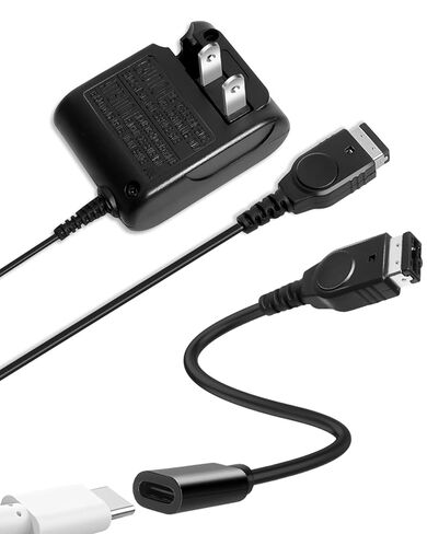 حزمة شاحن GUBASA gameboy Advance sp: محول حائط تيار متردد وكابل شحن USB C إلى GBA SP، شاحن Gameboy SP متوافق مع أنظمة Nintendo DS/GBA SP، مجموعة شاحن محمول Gameboy Advance للسفر in Kuwait