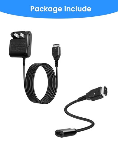 حزمة شاحن GUBASA gameboy Advance sp: محول حائط تيار متردد وكابل شحن USB C إلى GBA SP، شاحن Gameboy SP متوافق مع أنظمة Nintendo DS/GBA SP، مجموعة شاحن محمول Gameboy Advance للسفر in Kuwait