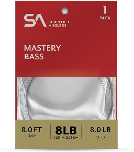 SA Mastery Bass Freshwater Fly Fishing Tapered Leader 8ft in Saudi Arabia