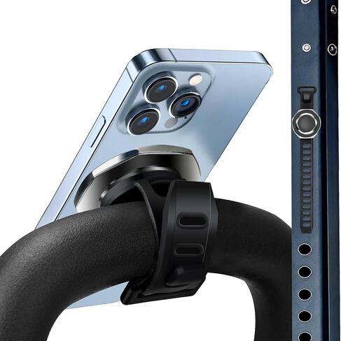 Magnetic Phone Mount with Flexible Bendable Mounting, Compatible with MagSafe, Gym, Steering Wheel, Stroller & Wrist Strap, Universal for iPhone 17/16/15/14/13/12, Treadmill, Shopping Cart in Saudi Arabia