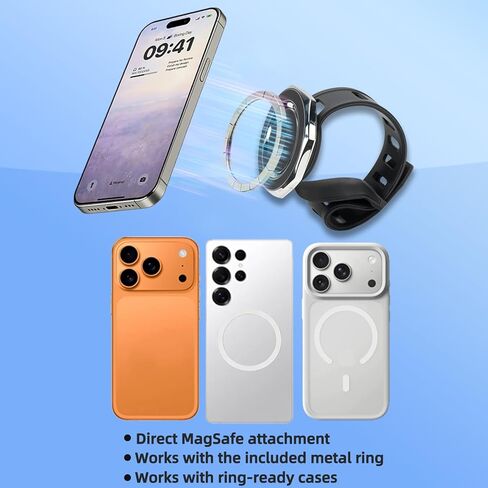 Magnetic Phone Mount with Flexible Bendable Mounting, Compatible with MagSafe, Gym, Steering Wheel, Stroller & Wrist Strap, Universal for iPhone 17/16/15/14/13/12, Treadmill, Shopping Cart in Saudi Arabia