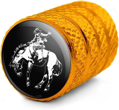 Bucking Bronco Illustration Valve Stem Caps for Tire Rim Wheel Aluminum - Pink in Saudi Arabia