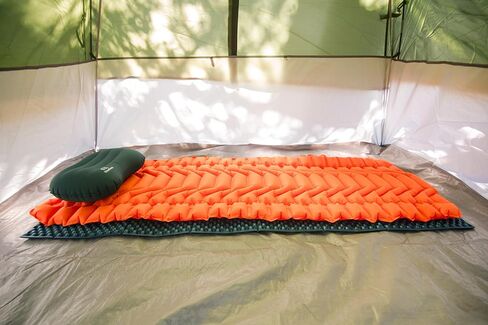 Insulated Cloud Core Inflatable Sleeping Pad | Ideal for Camping or Backpacking in Colder Temperatures | Orange in Saudi Arabia